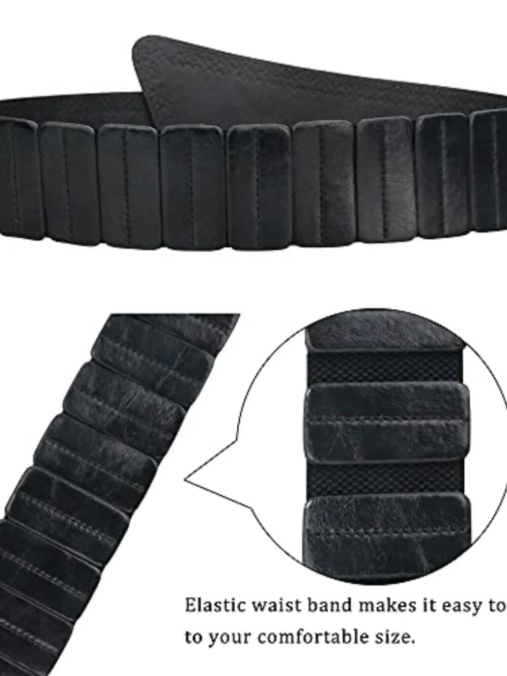 Womens Studded Elastic Wide Punk Chunky Belt for 80s Dresses
